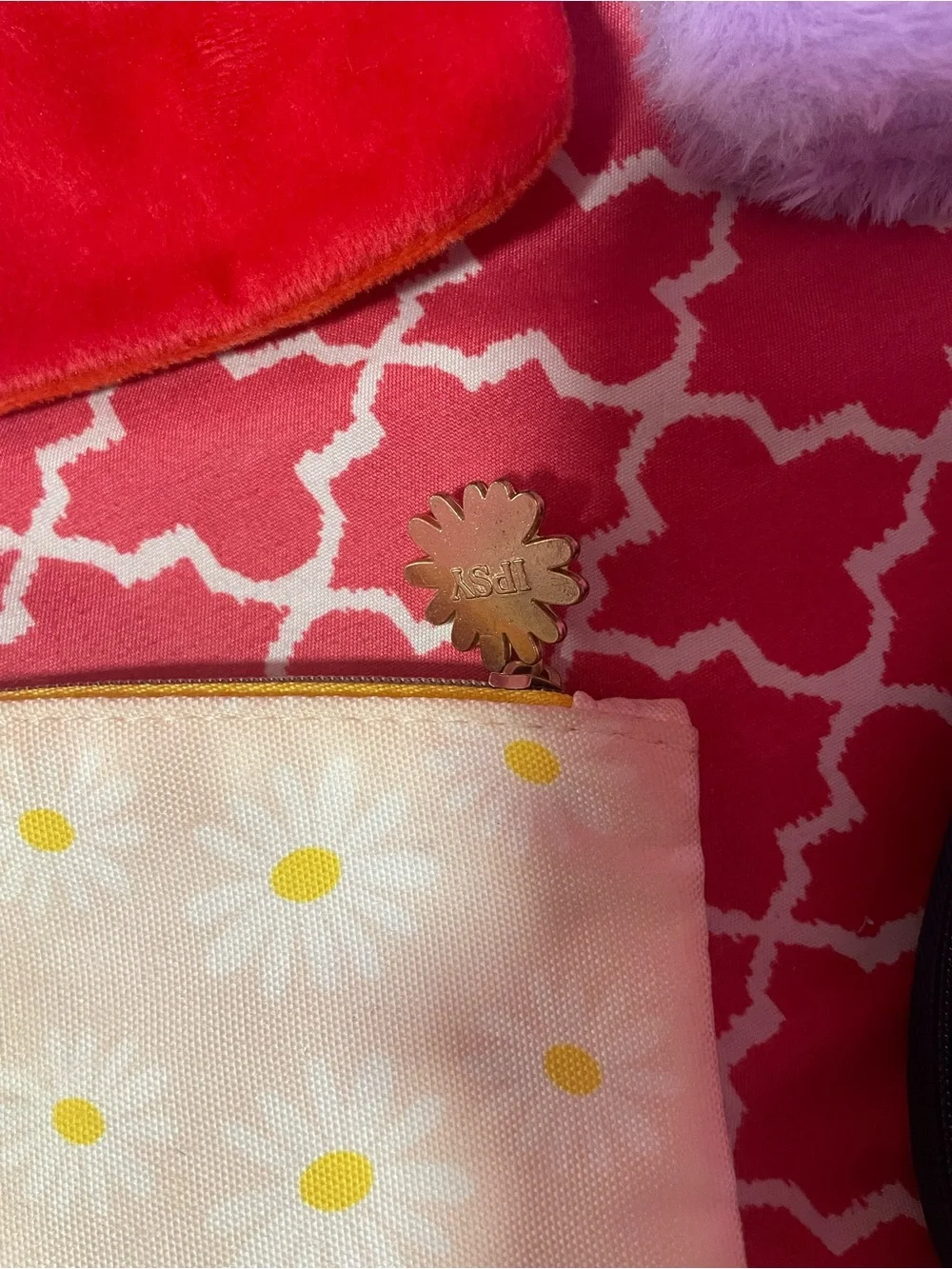 ipsy Pink, Red, Purple, Black, Blue & Yellow Assorted Cosmetic Pouches